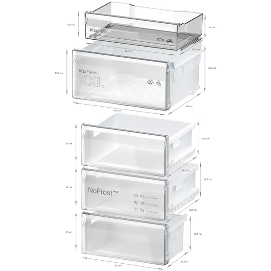 Bosch KGN362LDF Zilver