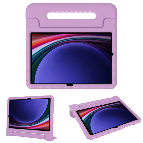 Accezz Kidsproof Backcover met handvat Samsung Galaxy Tab S9 / Tab S9 FE Lila
