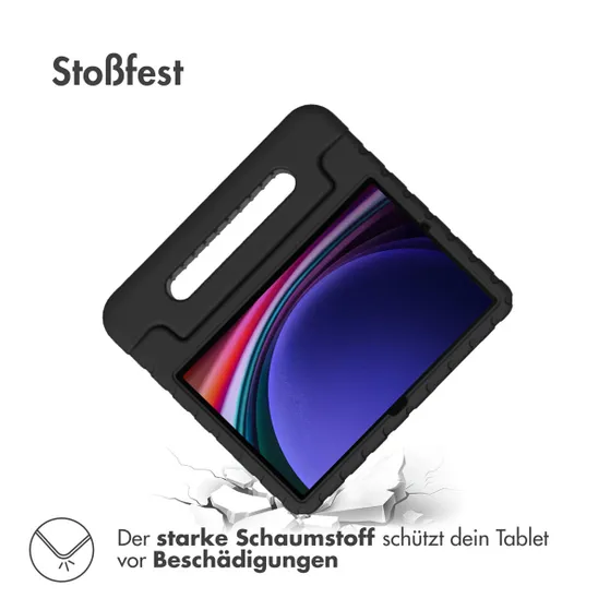 Accezz Kidsproof Backcover met handvat Samsung Galaxy Tab S9 / Tab S9 FE Zwart