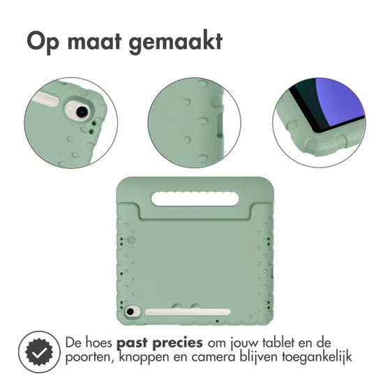 Accezz Kidsproof Backcover met handvat Samsung Galaxy Tab S9 / Tab S9 FE Olijfgroen