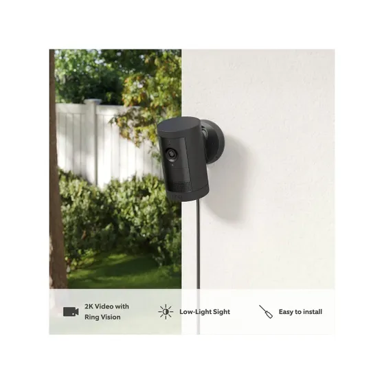 Ring Outdoor Cam Plus - Plug-in Zwart