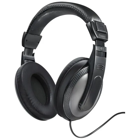 Hama Koptelefoon Shell, over-ear, lange kabel (2 m) Zwart