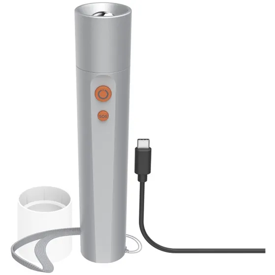 Hama Led-zaklamp oplaadbaar, 4 standen + SOS aluminium