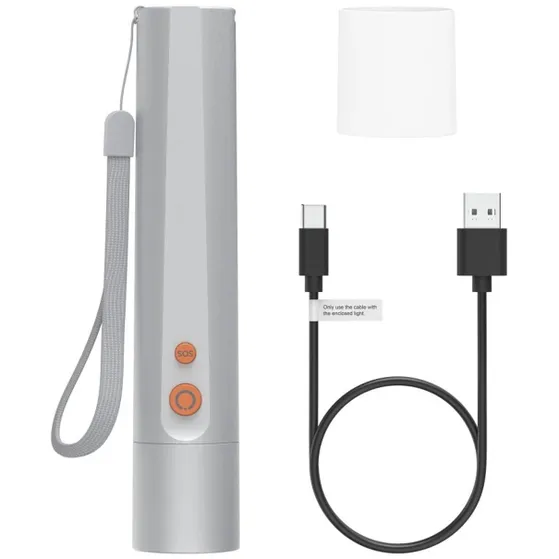 Hama Led-zaklamp oplaadbaar, 4 standen + SOS aluminium