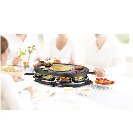 Princess Raclette 8 Oval Grill Party 162700 Zwart