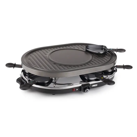 Princess Raclette 8 Oval Grill Party 162700 Zwart