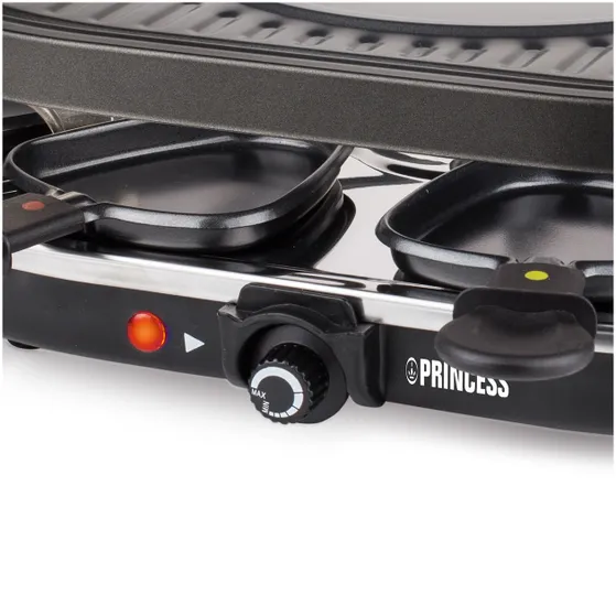 Princess Raclette 8 Oval Grill Party 162700 Zwart