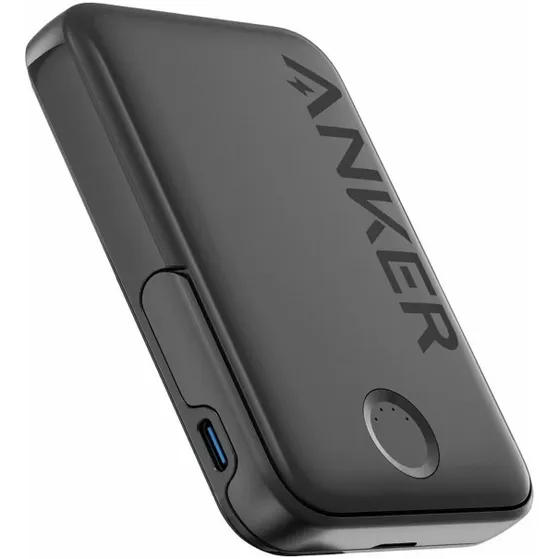 Anker 322 MagGo Power Bank 5000mAh 7.5W with holder Zwart