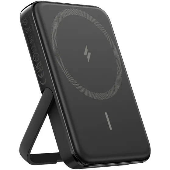 Anker 322 MagGo Power Bank 5000mAh 7.5W with holder Zwart