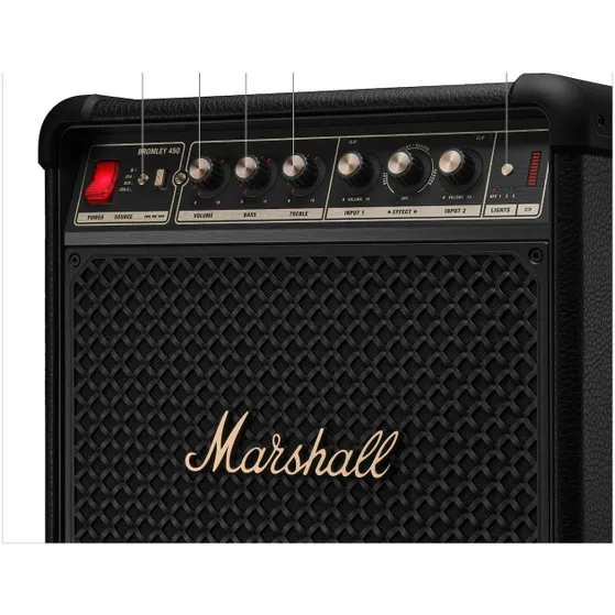Marshall Bromley 450 Party Speaker BT Zwart