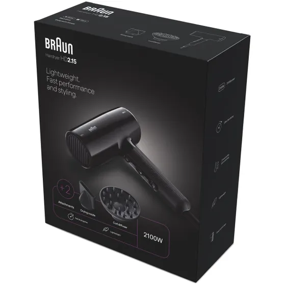 Braun BRHD215E Zwart