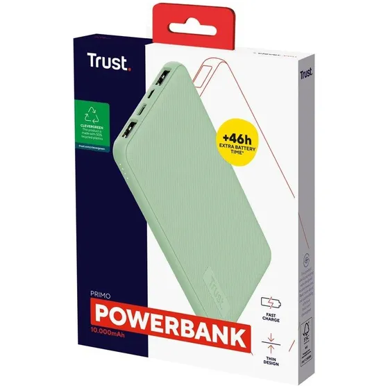 Trust Primo Powerbank 10.000 mAh Groen