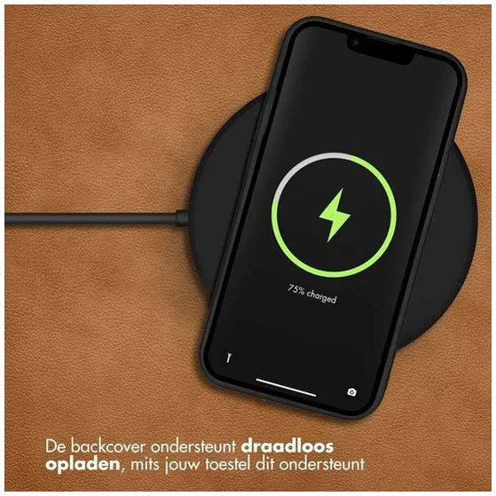 Accezz Premium Leather Card Slot Backcover iPhone 13 Pro Max Bruin