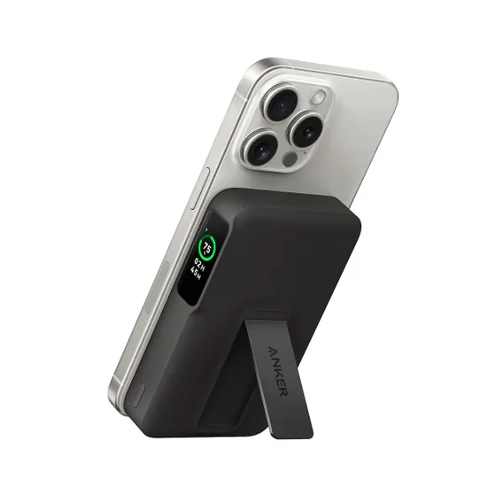 Anker 633 Magnetic Wireless Power Bank 10000mAh 15W with 27W USB C port Zwart