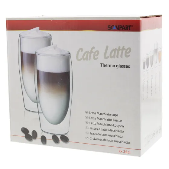 Scanpart dubbelwandige koffieglazen 350 ml 2 stuks