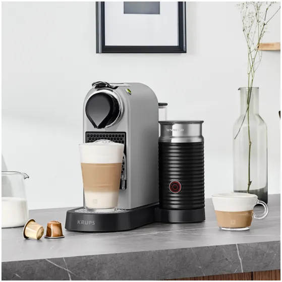 Krups Nespresso Citiz XN761B + Aeroccino Zilver