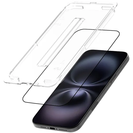 Just in Case Tempered Glass voor Apple iPhone 16 Pro Max, hulpstuk 2-pack