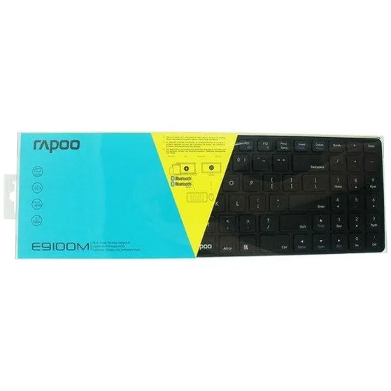 Rapoo Draadloos multimedia toetsenbord Ultra-Slim E9100M QWERTY Zwart