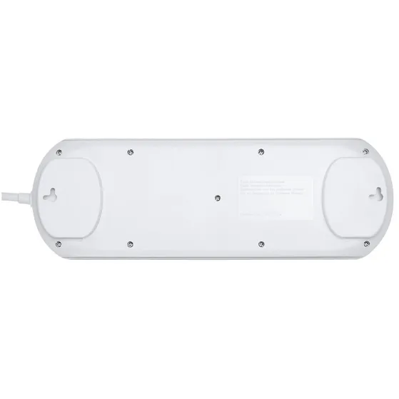 Hama Stekkerdoos, 10-voudig, overspanningsbev., twee schakelaars, 2 m Wit