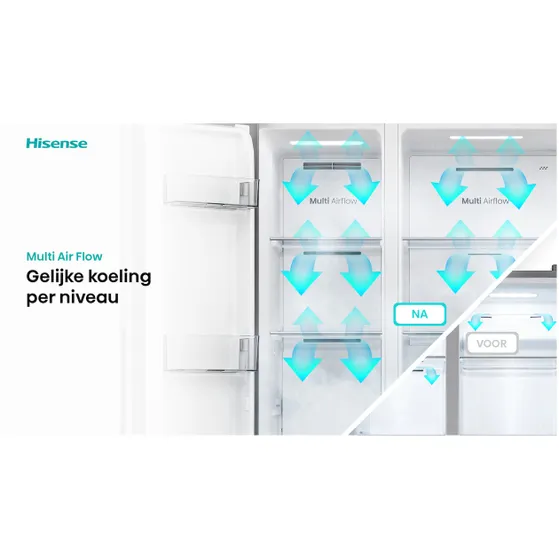 Hisense RS3P558NEFD Zwart