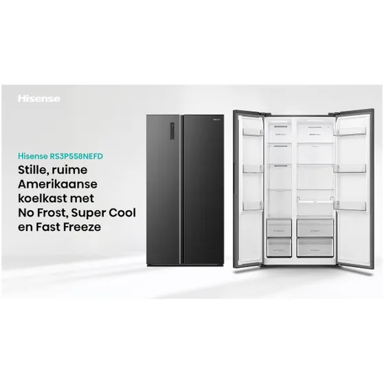 Hisense RS3P558NEFD Zwart