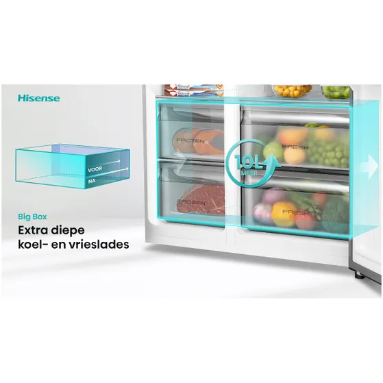 Hisense RS3P558NEFD Zwart