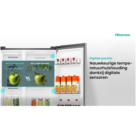 Hisense RS3P558NEID Rvs