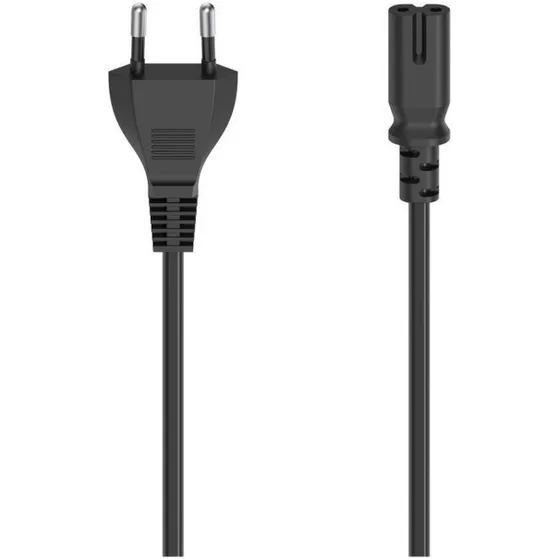 Hama Stroomsnoer euro plug 1.5 meter Zwart