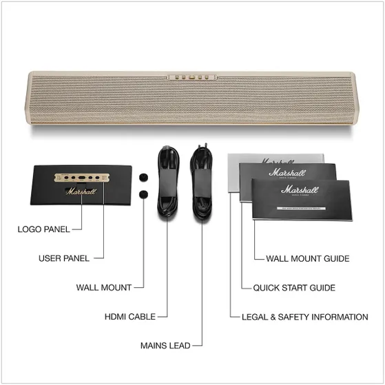 Marshall Heston 60 TV Soundbar Beige