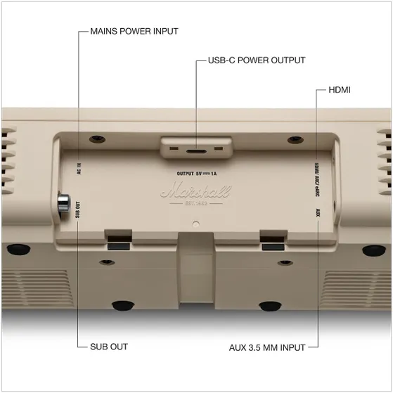 Marshall Heston 60 TV Soundbar Beige