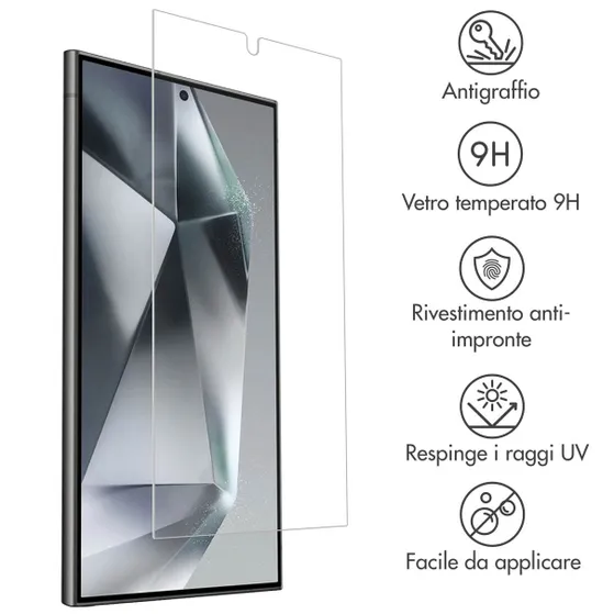 Accezz Gehard Glas Screenprotector Samsung Galaxy S24 Ultra Transparant