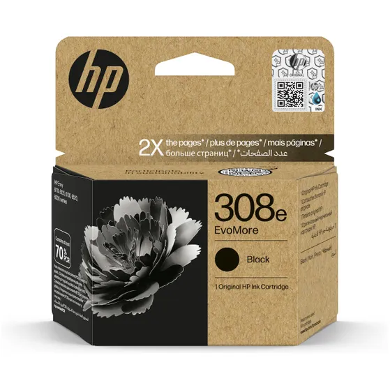 HP 308e EvoMore Cartridge Zwart
