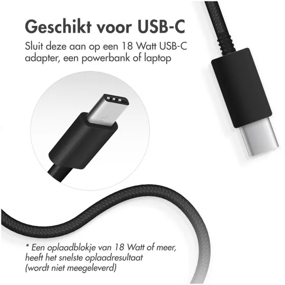 Accezz Wireless MagSafe Charger USB-C - 1 meter Zwart