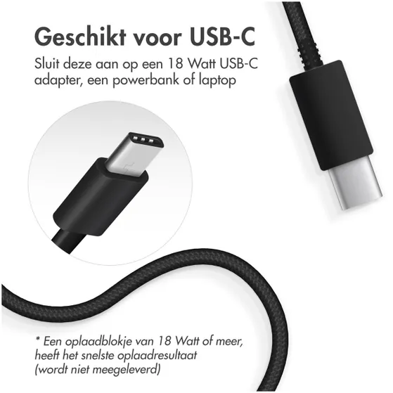 Accezz Wireless MagSafe Charger USB-C - 1 meter Zwart