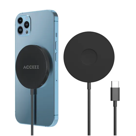 Accezz Wireless MagSafe Charger USB-C - 1 meter Zwart