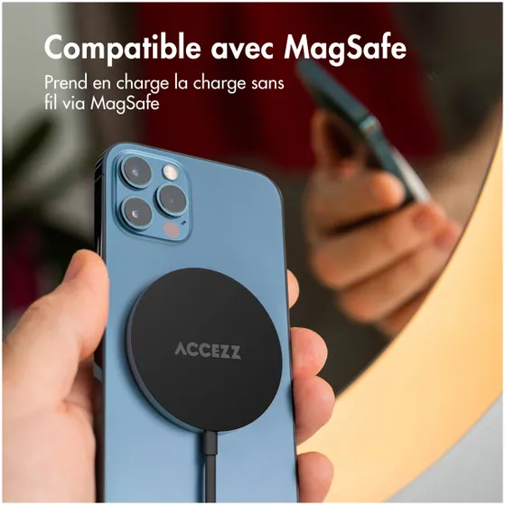 Accezz Wireless MagSafe Charger USB-C - 1 meter Zwart