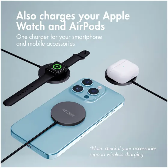 Accezz Wireless MagSafe Charger USB-C - 1 meter Zwart