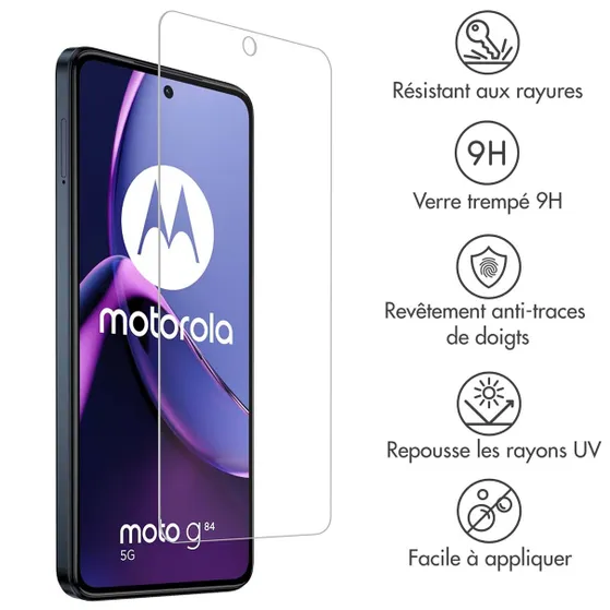 Accezz Gehard Glas Screenprotector Motorola Moto G84 Transparant
