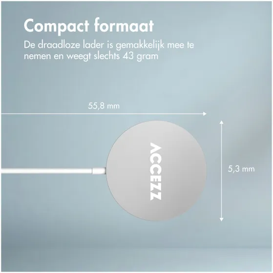 Accezz Wireless MagSafe Charger USB-C - 1 meter Wit