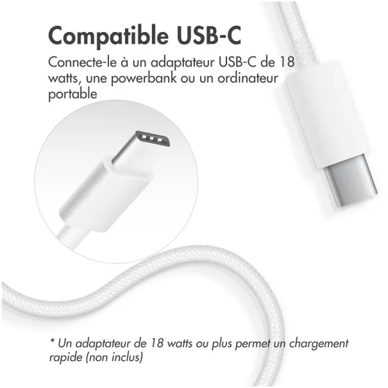 Accezz Wireless MagSafe Charger USB-C - 1 meter Wit