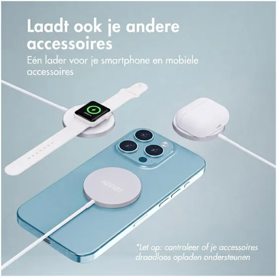 Accezz Wireless MagSafe Charger USB-C - 1 meter Wit