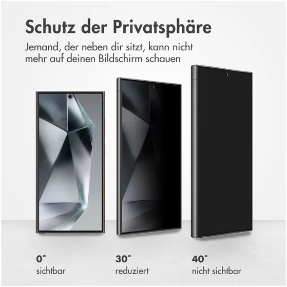 Accezz Gehard Glas Privacy Screenprotector Samsung Galaxy S24 Ultra Transparant