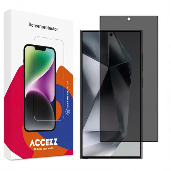 Accezz Gehard Glas Privacy Screenprotector Samsung Galaxy S24 Ultra Transparant