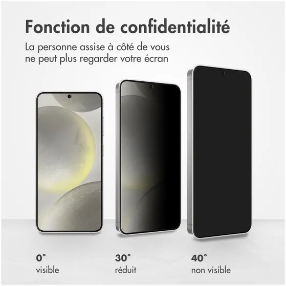 Accezz Gehard Glas Privacy Screenprotector Samsung Galaxy S24 Transparant