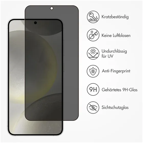 Accezz Gehard Glas Privacy Screenprotector Samsung Galaxy S24 Transparant