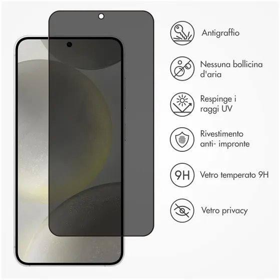 Accezz Gehard Glas Privacy Screenprotector Samsung Galaxy S24 Transparant