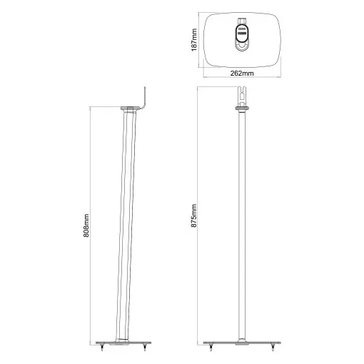 Flexson FLXS1FS2011EU SONOS ONE, ONE SL, P1 STANDAARD - PAAR Wit