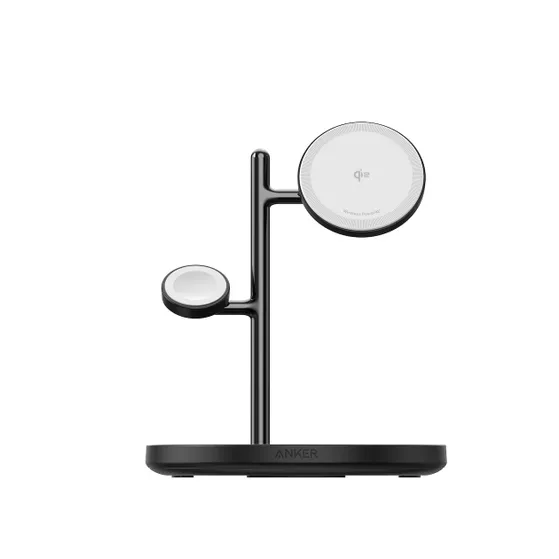 Anker MagGo Magnetic Wireless Charger 15W 3-in-1 Stand EU Plug Zwart