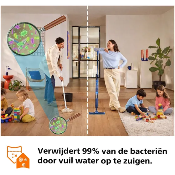 Philips OneUp Series 5000 (XV5113/01/00) + extra oranje dweildoek