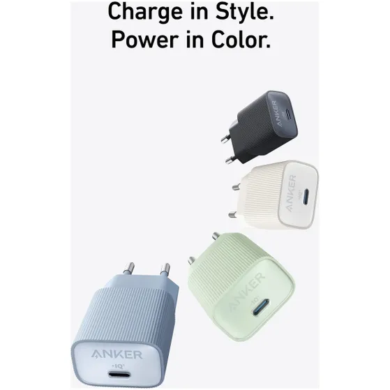 Anker 511 Nano 4 Wall Charger 30W 1C EUPlug Zwart